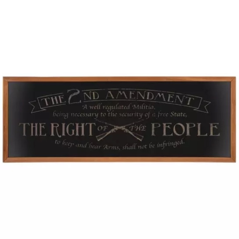 The Second Amendment Wood Wall Decor